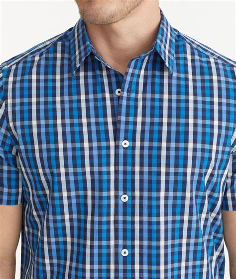 slate blue check shirts